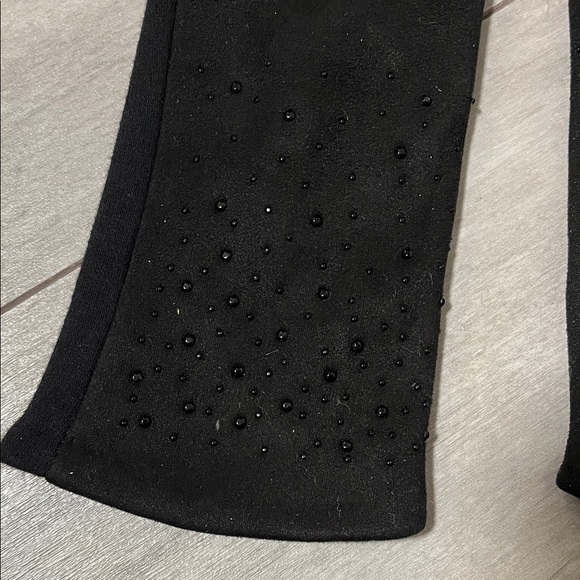 Sparkle Black Women's Stretch Gloves Touchscreen, Size S/M - Picture 2 of 6